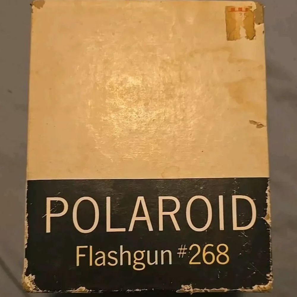 Vintage Polaroid Flashgun #268 with Flash Bulb, Box, & Instructions -- Untested